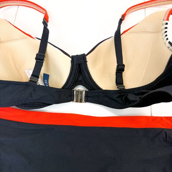 Marie Jo Matching Bikini Set Black Orange Swim - 34B Size S - Picture 5 of 7